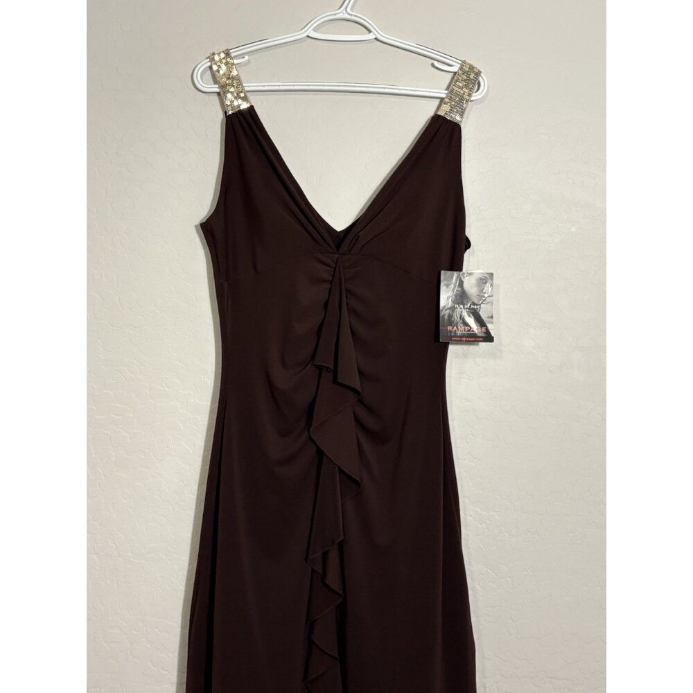 Rampage NWT Y2K Bodycon Coquette Bling Strap Dress size Large Vintage 2000’s. - Picture 4 of 12